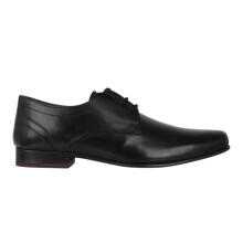 (3 UK, Black) Firetrap Boys Savoy Leather Derby Shoes