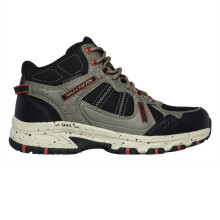 (6 UK, Natural/Black) Skechers Mens Hillcrest Logo Leather Walking Boots