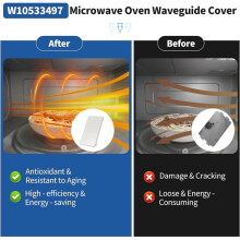W10533497 3021428 Vervangende Afdekking voor Magnetroninlaat voor WMH73521CW, Afdekking voor Magnetroninlaat
