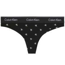 (14 UK, Black) Calvin Klein Womens/Ladies Repeat Logo Thong