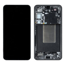 Samsung S24 Plus original skjerm med ramme - svart