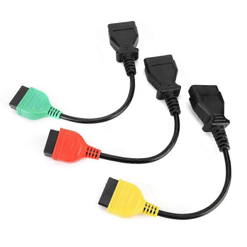 3pcs Connect Cable Ecu Scan Adaptors Connector Fits compatible with Fiat Practical Accessory 1