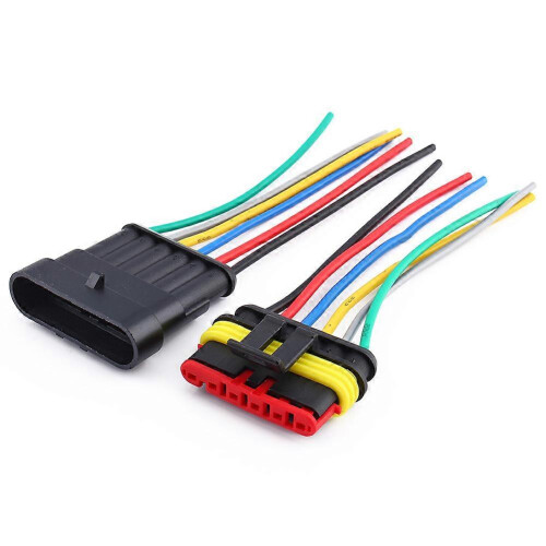 Waterproof 6 Pin Way Car Auto Wire Electrical Connector Plug 1