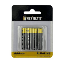 NextBatt AAA/LR03 elem, 1,5 V, alkáli - 4 csomag