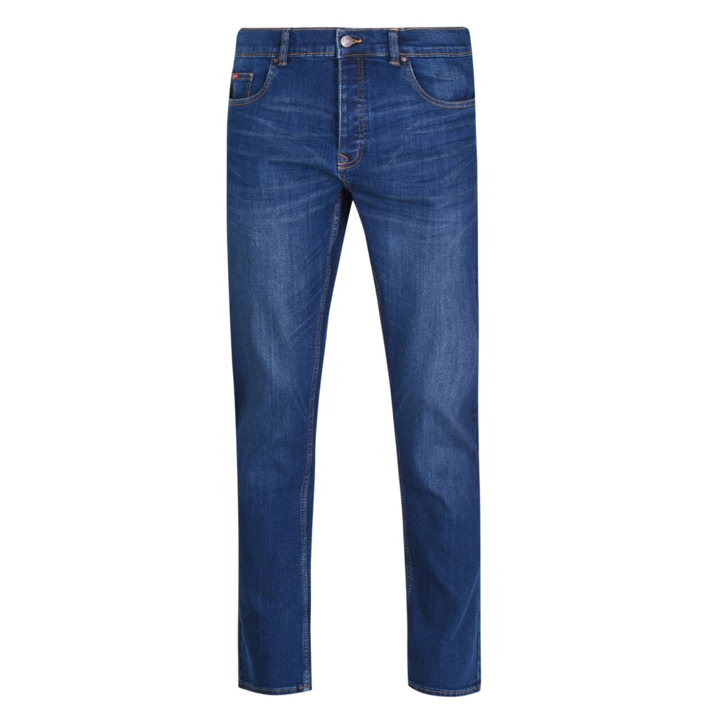 Lee Cooper (34R, Dark Wash) Mens Denim Regular Jeans