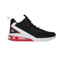 (13 UK, Black/White/Red) Rise Unisex Adult Digital Logo High-top Basketball Shoes