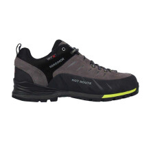 (11 UK, Charcoal/Lime) Karrimor Mens Hot Route Suede Walking Shoes