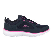 (5 UK, Navy/Fuchsia Pink) Slazenger Womens/Ladies Mesh Flat Trainers