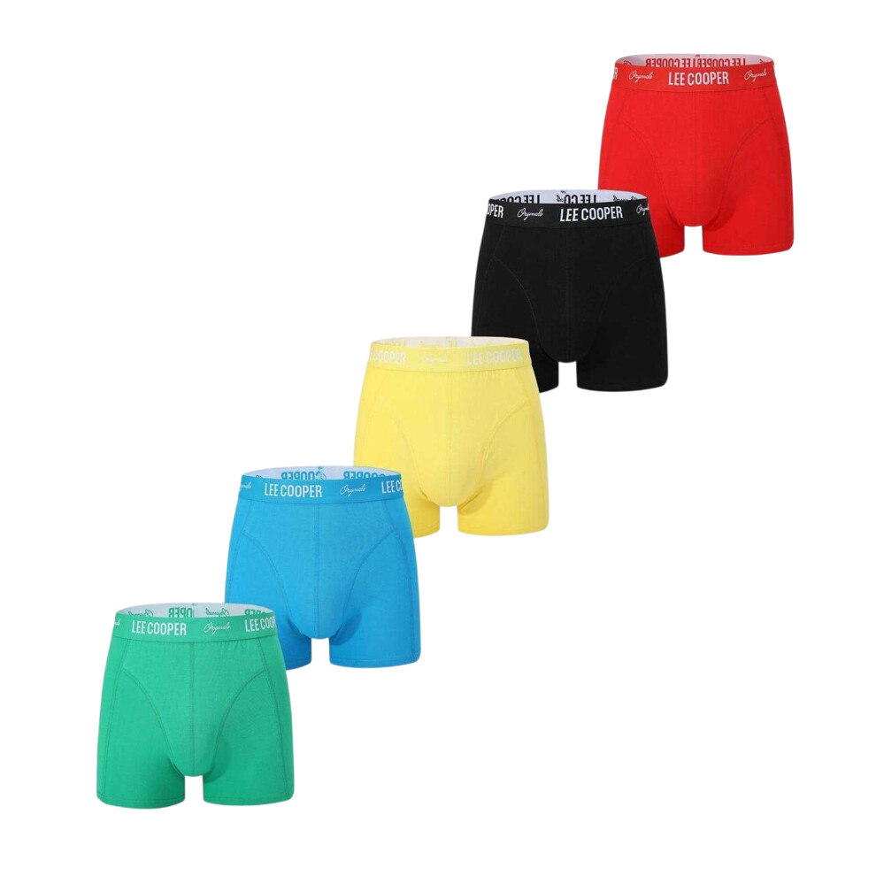 Lee Cooper (Xxl, Black/Navy/Grey Marl) Mens Cooper Essential Boxer Shorts (Pack Of 5)