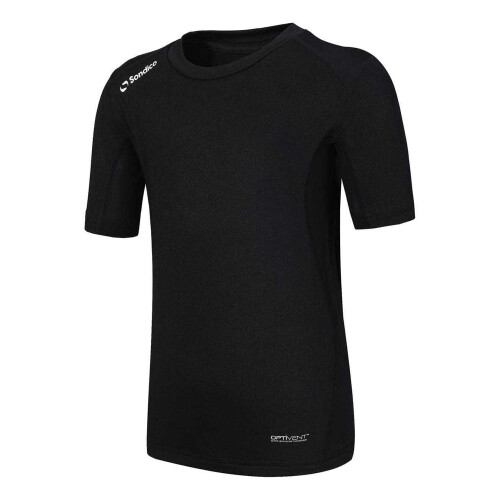 (7-8 Years, Black) Sondico Childrens/Kids Base Layer Top 2