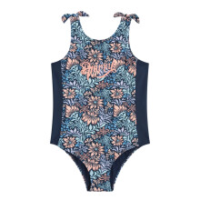 (9-10 Years, Navy) Animal Childrens/Kids Vacation Floral One Piece Swimsuit
