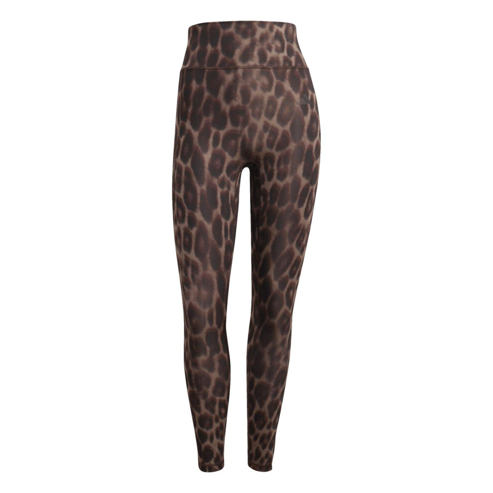 Adidas (4 Uk - 6 Uk, Leopard) Womens/Ladies Leopard Print Gym Leggings