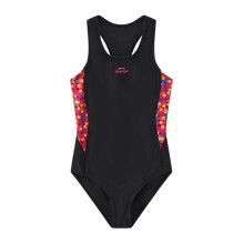 (9-10 Years, Black/Green) Slazenger Girls One Piece Swimsuit