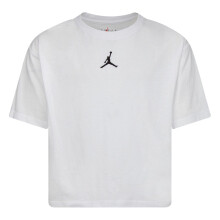 (9-10 Years, White/Black) Nike Girls Air Jordan Jumpman Crop T-Shirt