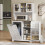 Homcom HOMCOM 175cm Tall Kitchen Cabinet with Rubbish Bin, White 1