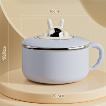 Tanque de Ramen Rápido de Acero Inoxidable de 1200 Ml con Tapa A Prueba de Fugas y Base Antideslizante