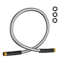 Tubo da Giardino Corto con Connettore da 90 cm, Flessibile In Acciaio Inossidabile, Ideale per Innaffiare il Giardino, Pulire Gli Animali Domestici e