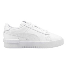 (10.5 UK Child, White) Puma Girls Jada Platform Court Trainers