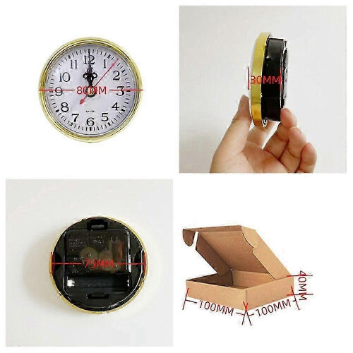 Gold Trim Quartz Clock Insert Movement DIY or Replacement Different Sizes hwy 2