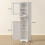 Homcom Columna de Baño Blanco 40 x 31 x 170 cm 6