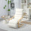 Homcom Sillón de Salón Beige 67 x 114 x 105 cm 5