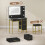 Homcom Tocador de Maquillaje Negro 88 x 40 x 134 cm 3