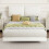 Homcom Estructura de Cama Beige 141 x 194 x 106.5 cm 6