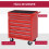 Durhand Carro de Herramienta Rojo 69 x 33 x 75cm 6