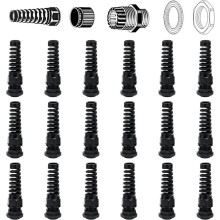 20 buc. PG7~21 Kit presetupă cablu 3-18 mm nailon arc de relief pentru cablu reglabil IP68 PA66