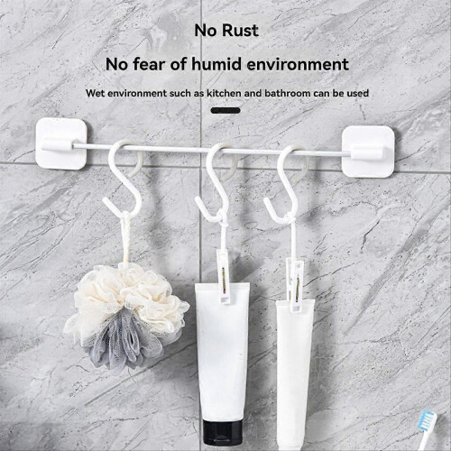 12Pack S Hooks Rack Hanger S Shaped Hooks Hanging Flexible Neck White 1