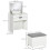 Homcom Tocador de Maquillaje Blanco 60 x 40 x 114 cm 3
