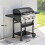 Outsunny Barbacoa de Ga Negro 123 x 57 x 102 cm 6