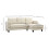 Homcom Sofá Chaise Longue Beige 214 x 134 x 87 cm 6