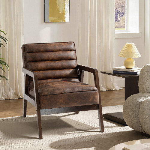 Homcom Butaca de Salón Marrón 64 x 86 x 79 cm