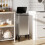 Homcom Cubo de Basura Gris 35.5 x 26 x 83.5 cm 3