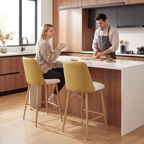 Homcom Taburetes de Bar Marrón 45 x 54.5 x 94 cm 1