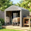 Outsunny Carpa para Herramienta Gris 160 x 218 x 172 cm 6