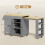 Homcom Isla de Cocina Gris 189.2 x 50 x 87.8 cm 5