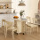 Homcom HOMCOM Folding Dining Table for 4-6 Drop Leaf Table on Wheels Natural Wood 2