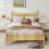 Homcom Mesitas de Noche Blanco 40 x 30 x 15 cm 2