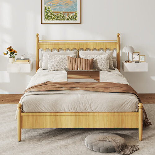 Homcom Mesitas de Noche Blanco 40 x 30 x 15 cm 1