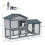 PawHut Conejera de Madera Gris 147 x 54 x 84cm 6