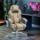 Homcom Silla Gaming Beige 63 x 63 x 123 cm 5