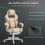 Homcom Silla Gaming Beige 63 x 63 x 123 cm 7