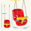 Columpio Infantil Rojo 28 x 36 x 180 cm 3