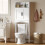 Homcom Armario Sobre Inodoro Blanco 64 x 21 x 173.5 cm 5