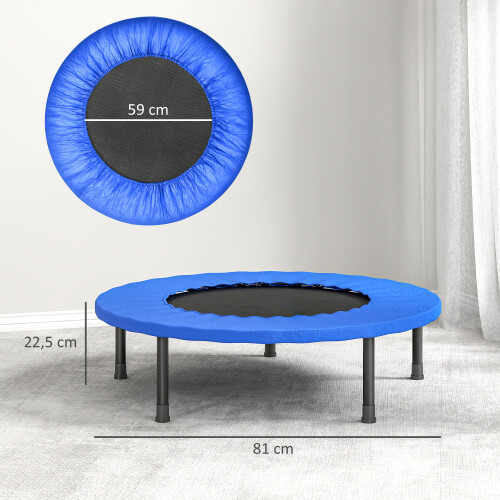 Homcom Cama Elástica Azul 81 x 81 x 22.5 cm 2
