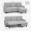 Homcom Sofá Cama Gris 197 x 129 x 85 cm 3
