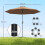 Outsunny Sombrilla de Jardín Marrón 295 x 295 x 250 cm 4