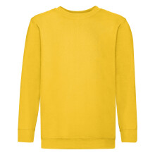 (5-6, Sunflower) Fruit Of The Loom Childrens Unisex Set In Sleeve Sweatshirt